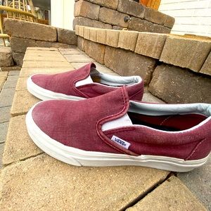 Vans canvas slip on maroon color womens 8.5